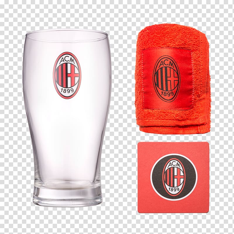 Pint glass A.C. Milan Beer Glasses, clearance sale engligh transparent background PNG clipart