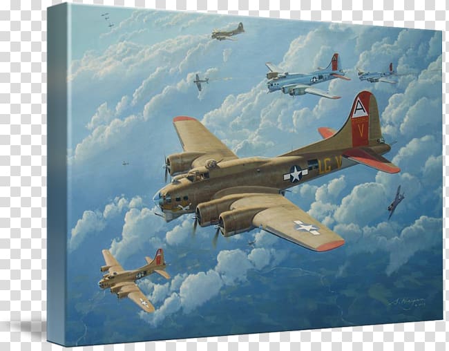 Boeing B-17 Flying Fortress Airplane Art Painting Aviation, airplane transparent background PNG clipart