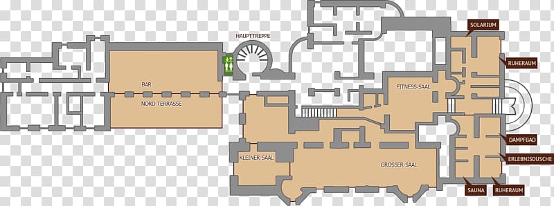 Floor plan Schloss Hotel Wolfsbrunnen Storey, ground floor transparent background PNG clipart