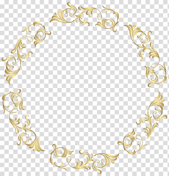 Necklace Gold , european style decorative painting flowers transparent background PNG clipart