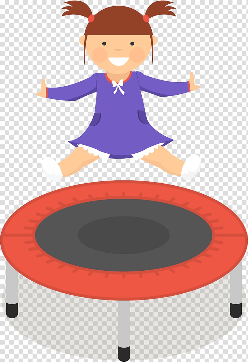 Trampoline Jumping AeroGym , Little girl playing trampoline transparent background PNG clipart