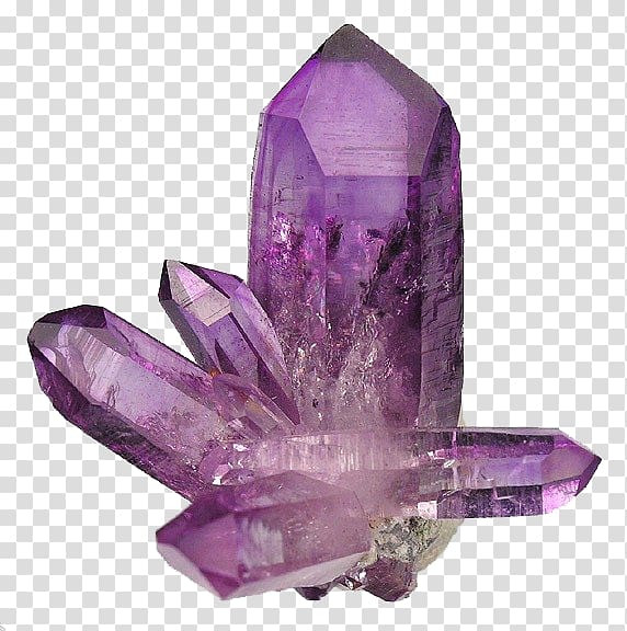 purple crystal quartz, Amethyst Quartz Crystal healing Gemstone, gemstone transparent background PNG clipart