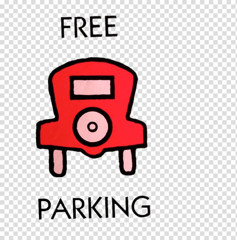 free parking text overlay, Monopoly Free Parking transparent background PNG clipart