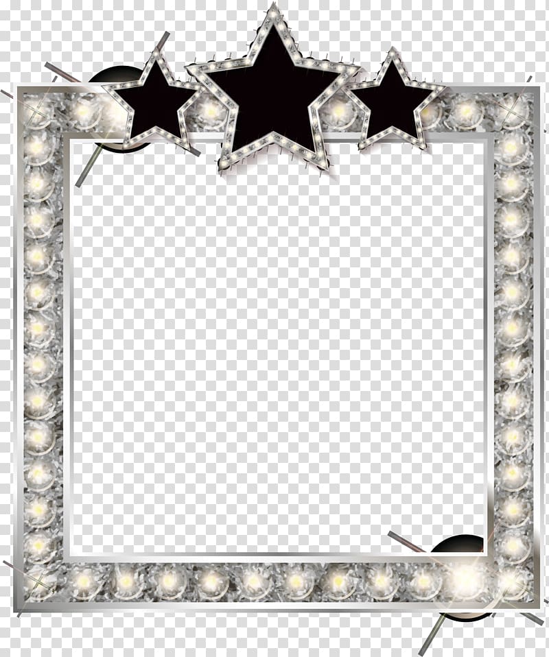 frame Film frame Illustration, Silver shine border texture transparent background PNG clipart