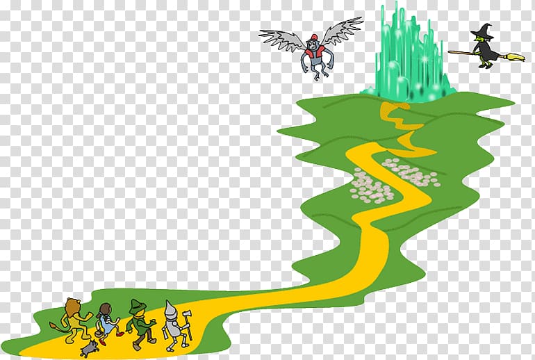 The Wonderful Wizard of Oz Yellow brick road Wicked Witch of the West The Tin Woodman of Oz Dorothy Gale, brick road transparent background PNG clipart