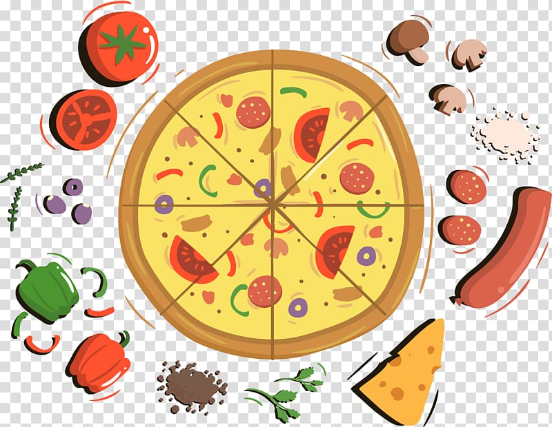 Pizza cheese Pizza cheese, Hand-painted cheese pizza transparent background PNG clipart