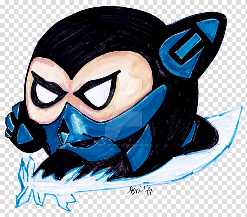 Sub-Zero Mortal Kombat YouTube Drawing Kirby, speed drawing transparent background PNG clipart