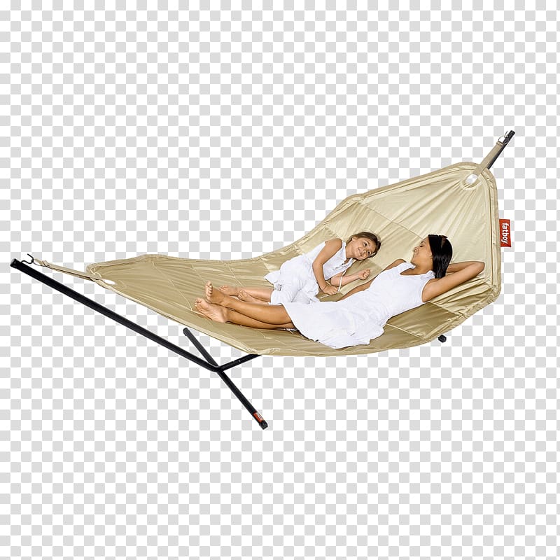woman and girl lying on hammock, Large Fatboy Hammock transparent background PNG clipart