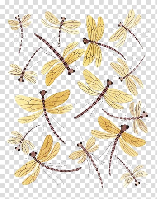 Dragonfly Insect Butterfly Idea Illustration, Yellow dragonfly transparent background PNG clipart