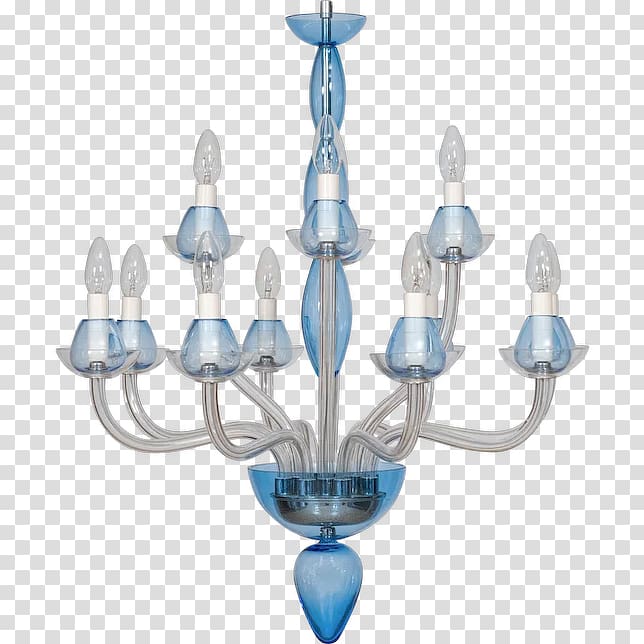 Chandelier Murano glass Light, glass transparent background PNG clipart