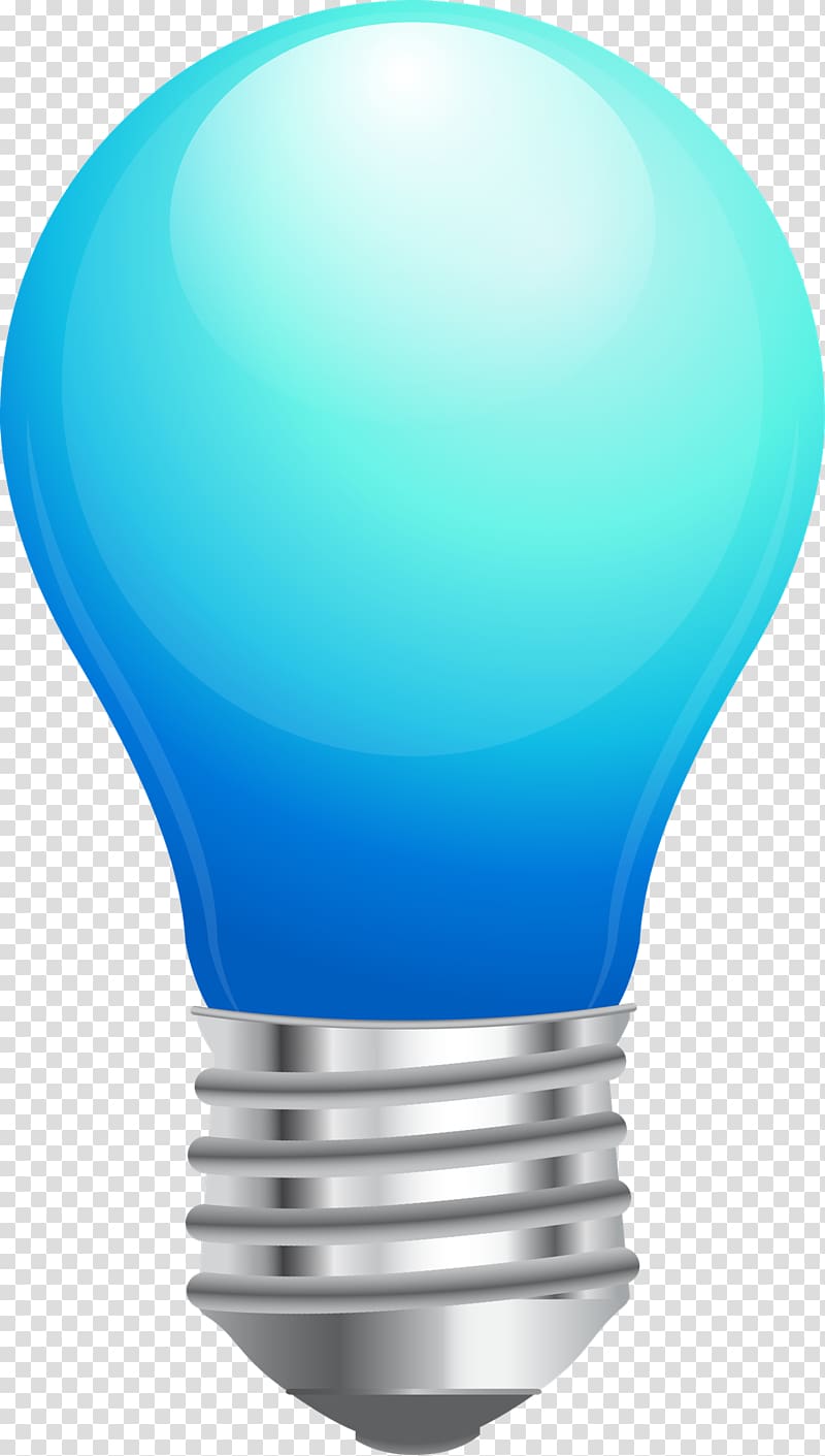 Incandescent light bulb Lamp Blue , bulb transparent background PNG clipart