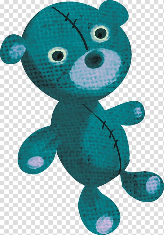 Teddy bear Blue Cuteness, Blue cute little bear transparent background PNG clipart