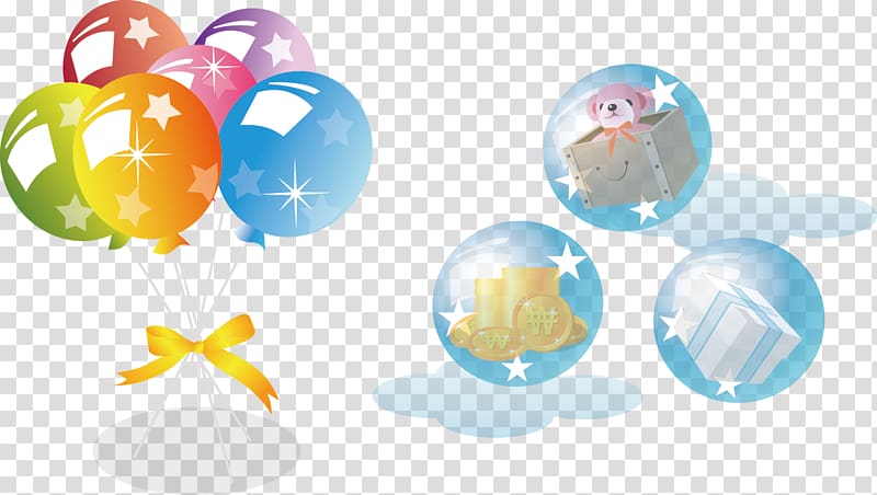 Birthday cake Balloon Party , The balloon is beautifully decorated and beautifully patterned transparent background PNG clipart