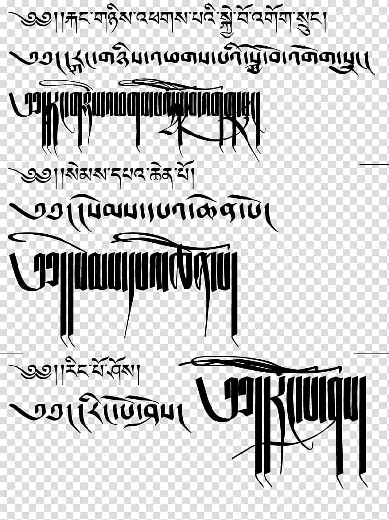 Calligraphy Standard Tibetan Translation Tattoo Font, Calli transparent background PNG clipart