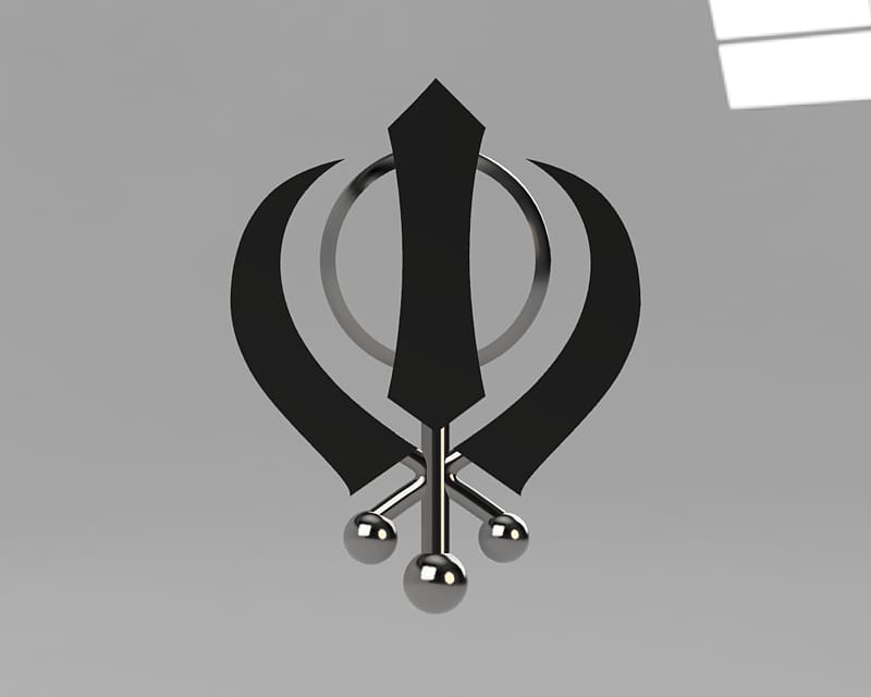 Khanda Symbol Kirpan Sword Sikhism, Khanda transparent background PNG clipart