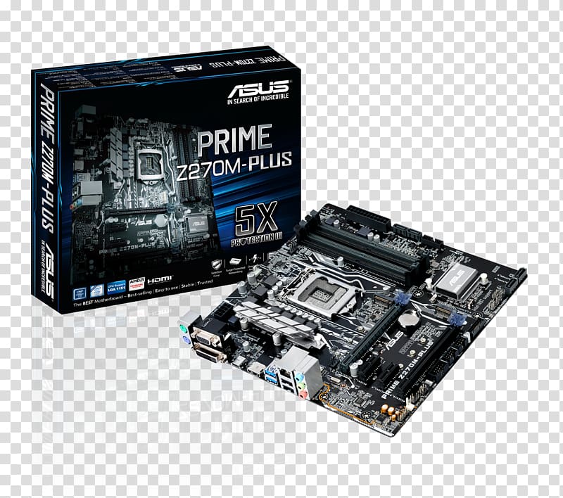 Intel Motherboard LGA 1151 ASUS PRIME B250M-A microATX, CPU Socket transparent background PNG clipart