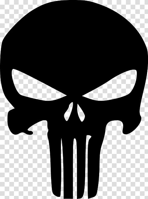Punisher Stencil Silhouette Decal Marvel Comics, Silhouette transparent