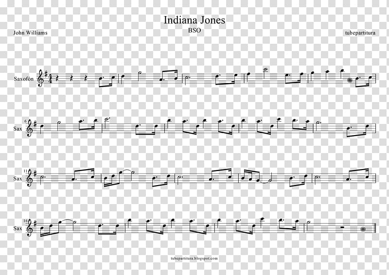 Sheet Music Indiana Jones Alto saxophone, trumpet and saxophone transparent background PNG clipart