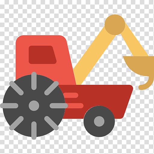 Tractor Icon, excavator transparent background PNG clipart