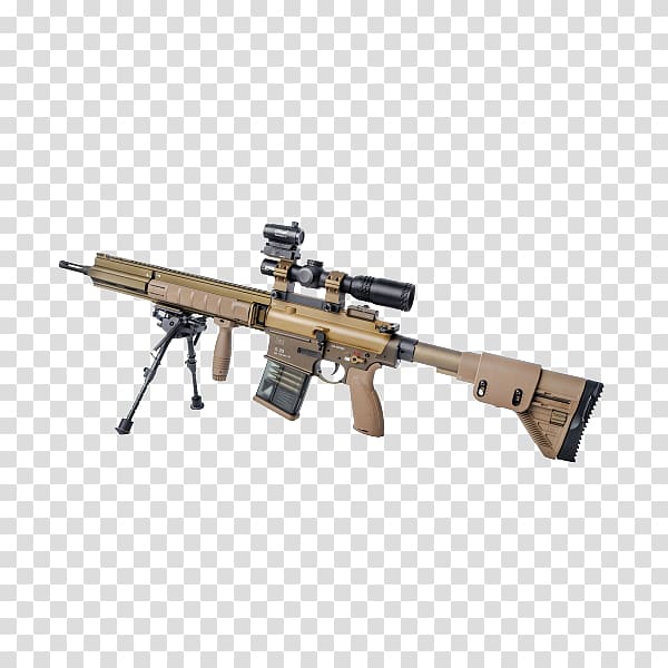 Assault rifle Airsoft Guns Firearm HK MR308, assault rifle transparent background PNG clipart