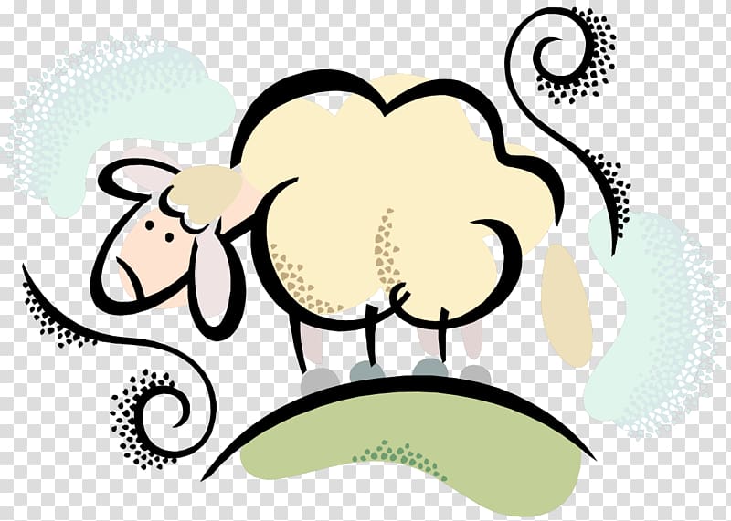 Suffolk sheep Hampshire sheep Knitting Merino , cartoon sheep transparent background PNG clipart