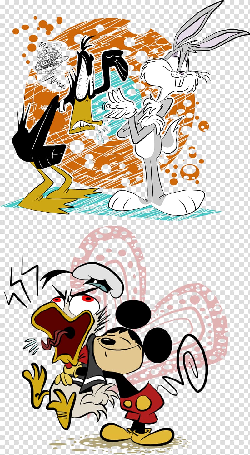 mickey mouse and bugs bunny