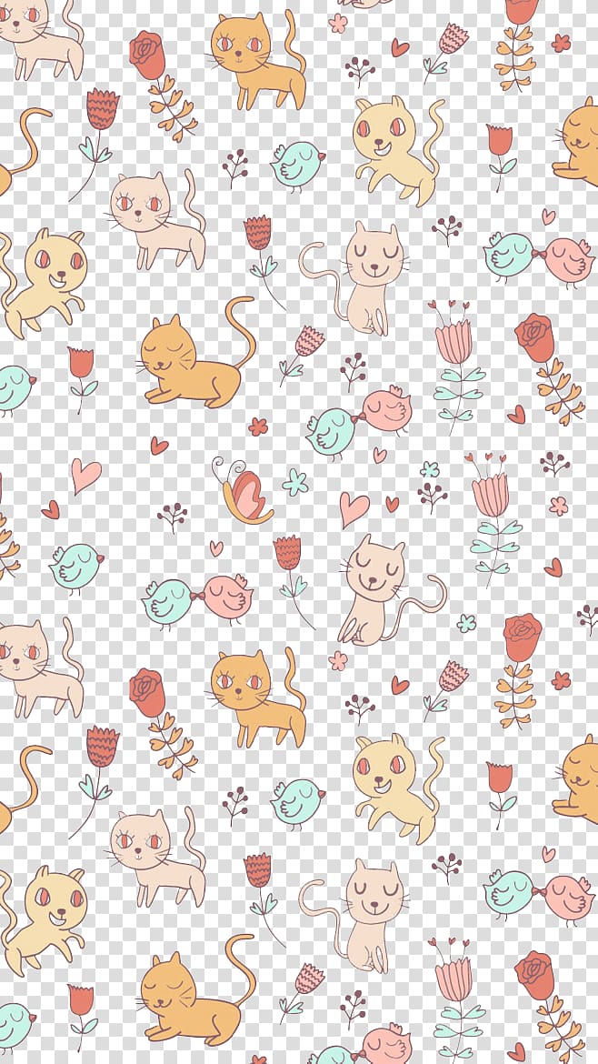Cat Kitten Dog Pattern, Cartoon cat background transparent background PNG clipart