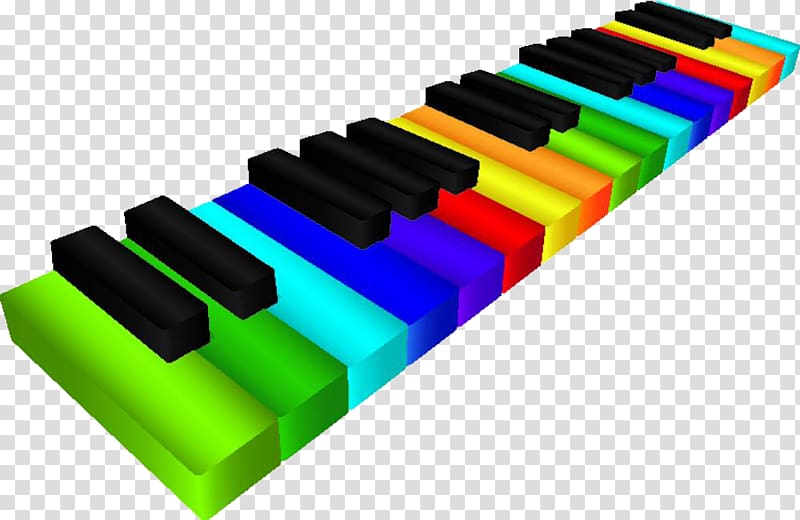 Piano Musical keyboard Illustration, Color keys transparent background PNG clipart