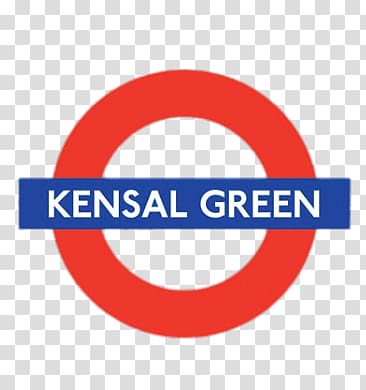 round red and blue Kensal Green logo, Kensal Green transparent background PNG clipart