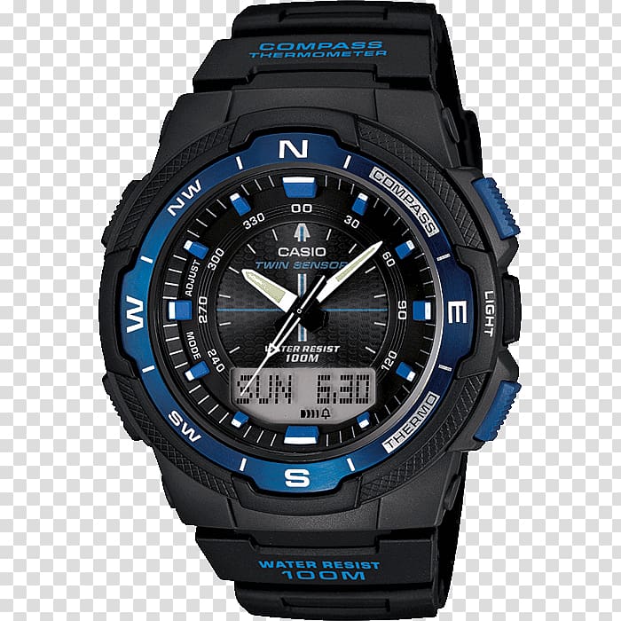 Casio OUT GEAR SGW-500 Watch Casio SGW100 Casio Collection SGW450, 5 Minute Countdown Clock Live transparent background PNG clipart