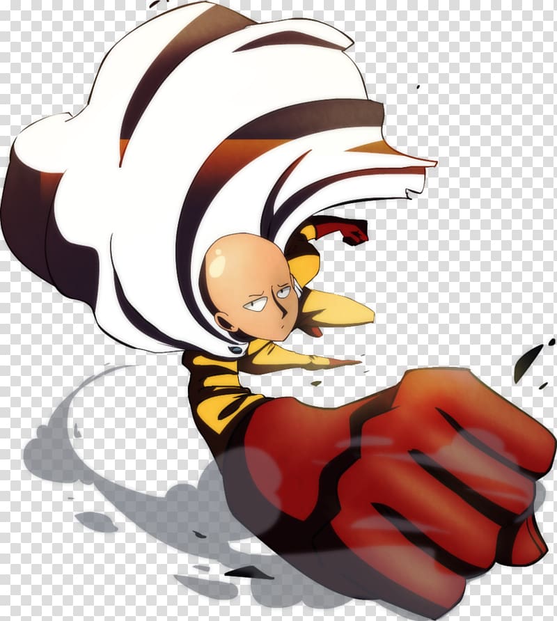 boy with white cape anime illustration, One Punch Man T-shirt Saitama, One Punch HD transparent background PNG clipart