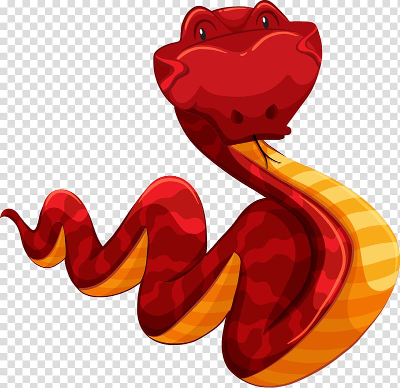 Snake Red , cartoon red snake transparent background PNG clipart