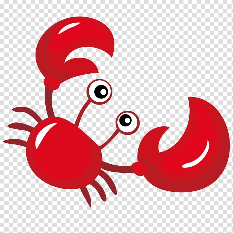 red crab , Crab Cangrejo, Cartoon delicious lobster transparent background PNG clipart