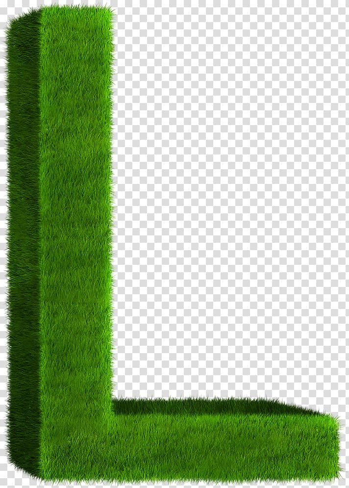 Green Rectangle Artificial turf Pattern, English letter L transparent background PNG clipart