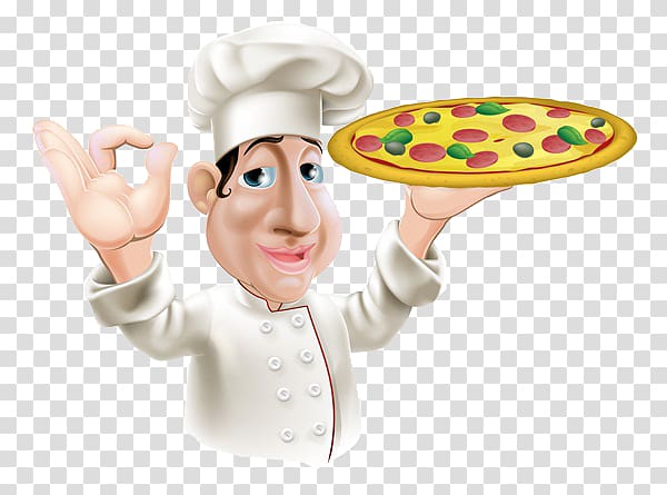 Pizza Italian cuisine Chef , Chef holding a pizza transparent background PNG clipart