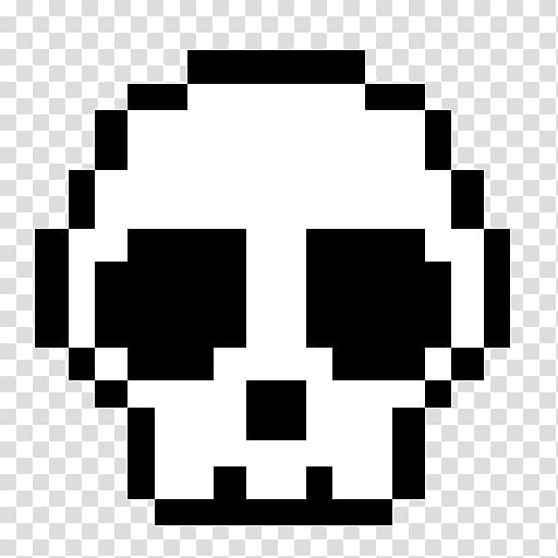 white skull illustration, 8-bit color Skull Pixel art, skull transparent background PNG clipart