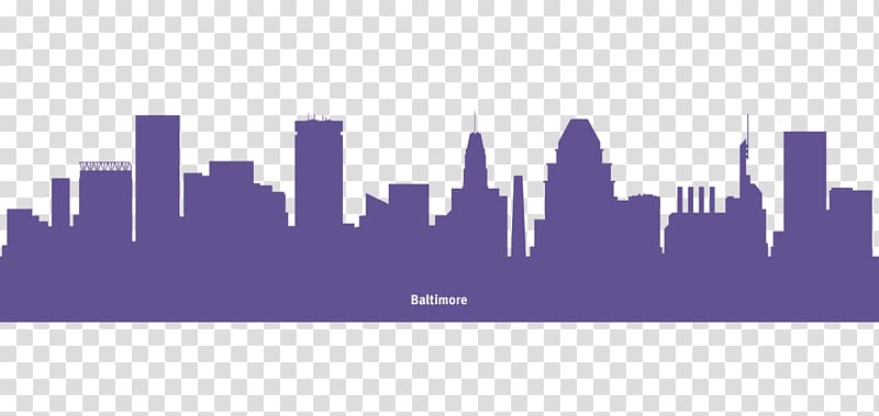 Baltimore Skyline Silhouette, Silhouette transparent background PNG clipart