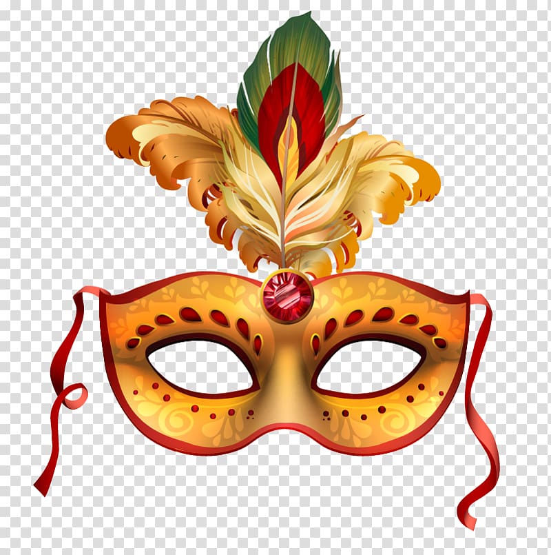 Carnival of Venice Mask Party, Dance mask feather transparent background PNG clipart
