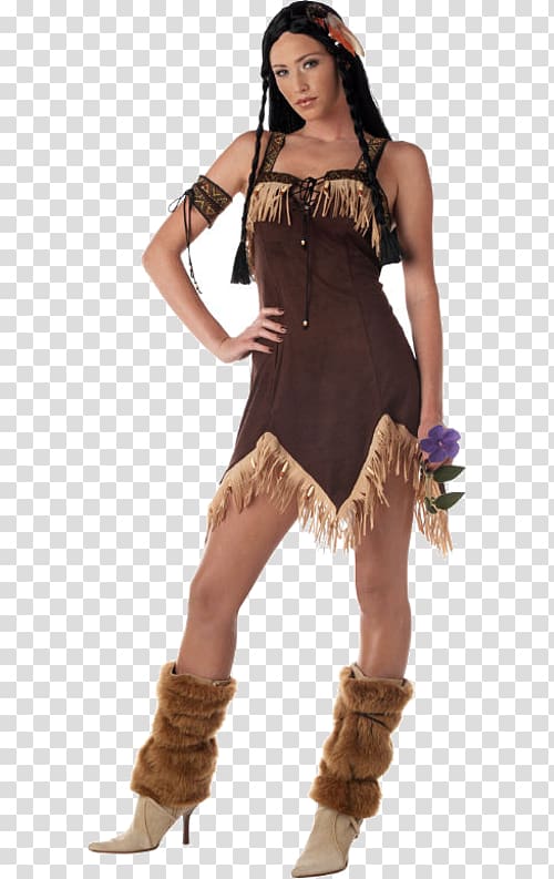 Pocahontas Costume Indian princess Adult Native Americans in the United States, dress transparent background PNG clipart
