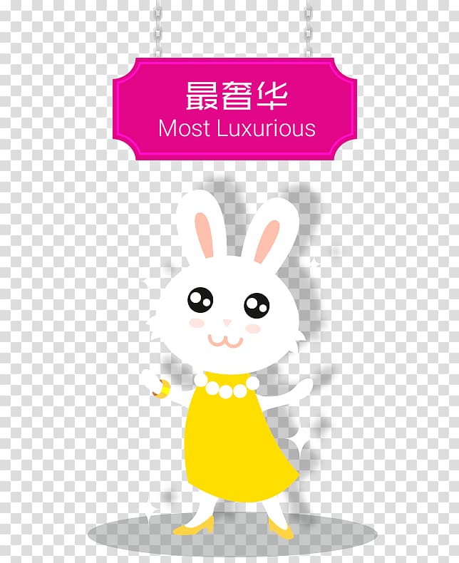 Rabbit Easter Bunny Hare Yolk Mooncake, rabbit transparent background PNG clipart