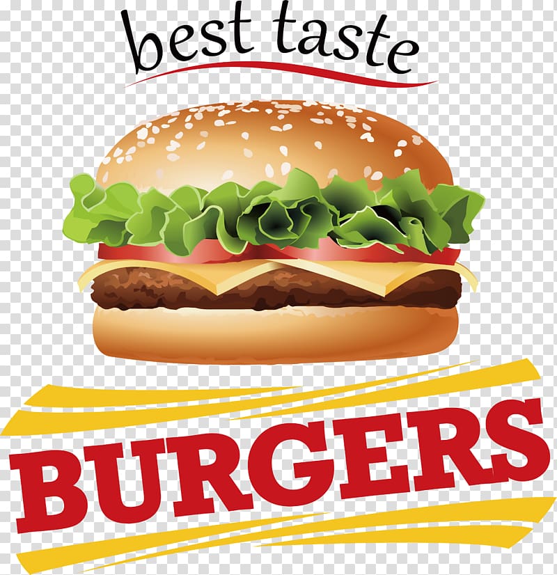 hamburger illustration, Hamburger Hot dog Fast food French fries, Burger King posters transparent background PNG clipart