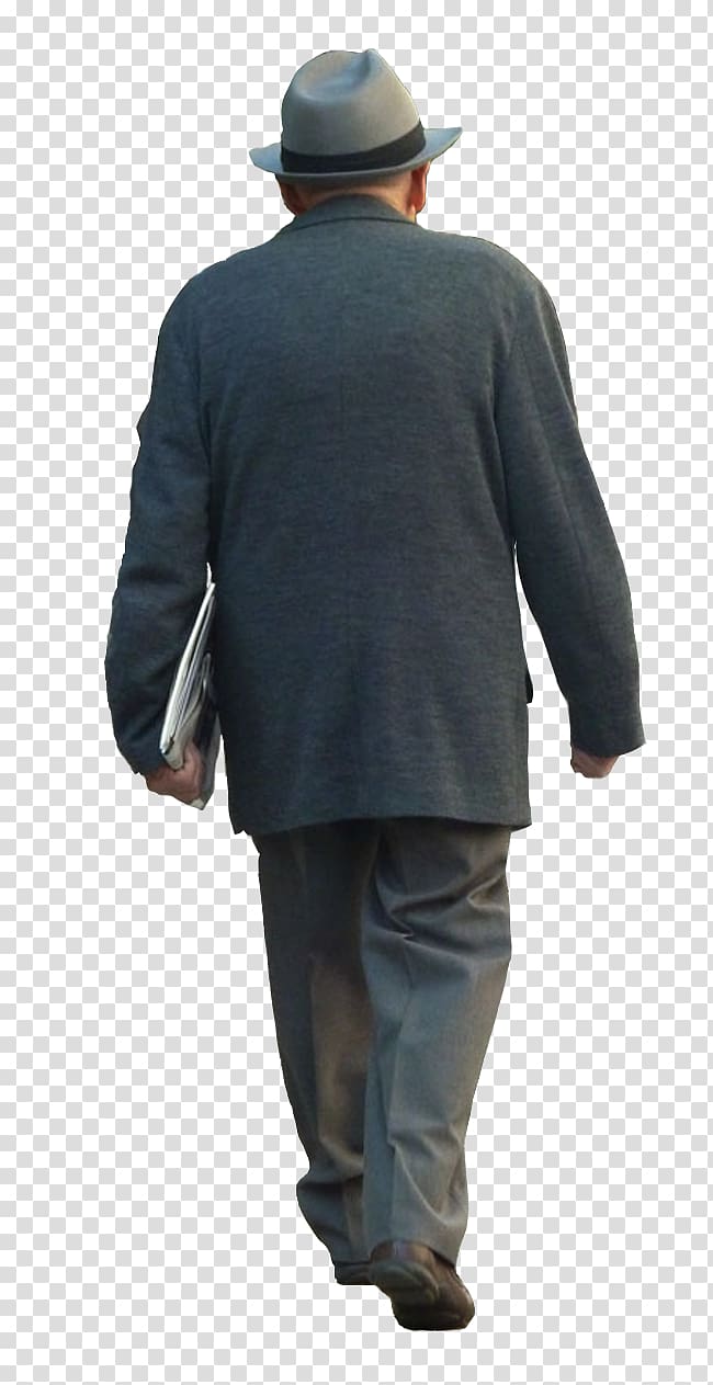 men's gray coat, Walking Drawing Old age Child, old people transparent background PNG clipart