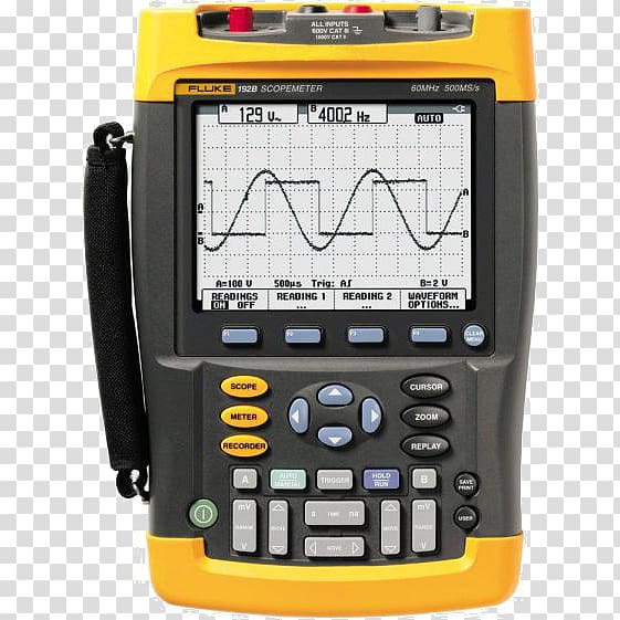 Digital storage oscilloscope Fluke Corporation Electronic test equipment Multimeter, Fluke transparent background PNG clipart