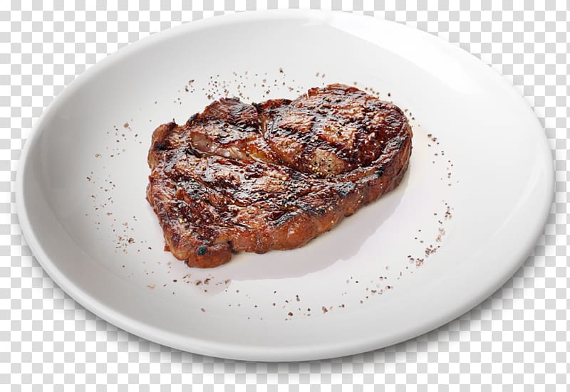 Rib eye steak Chophouse restaurant Beefsteak Shashlik, meat transparent background PNG clipart