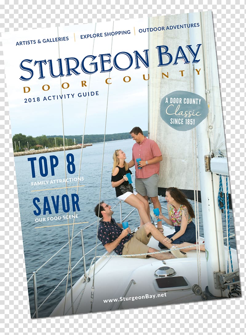 Sturgeon Bay Visitor Center Guidebook Brochure Advertising, door activities transparent background PNG clipart
