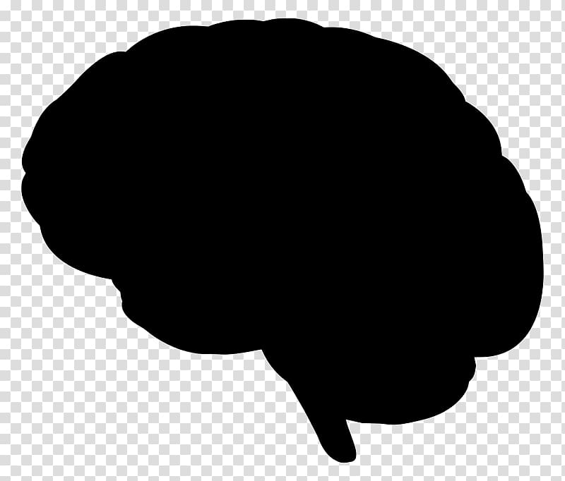 Blue Brain Project Silhouette , on the brain transparent background PNG clipart
