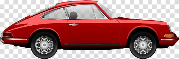 red coupe, Vintage Red Porsche transparent background PNG clipart