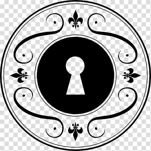 Circle Keyhole Shape Lock, circle transparent background PNG clipart