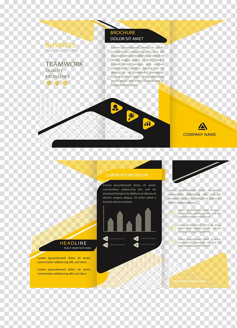 yellow and black brochure , Yellow Black Blue-green, Yellow black business handbook transparent background PNG clipart