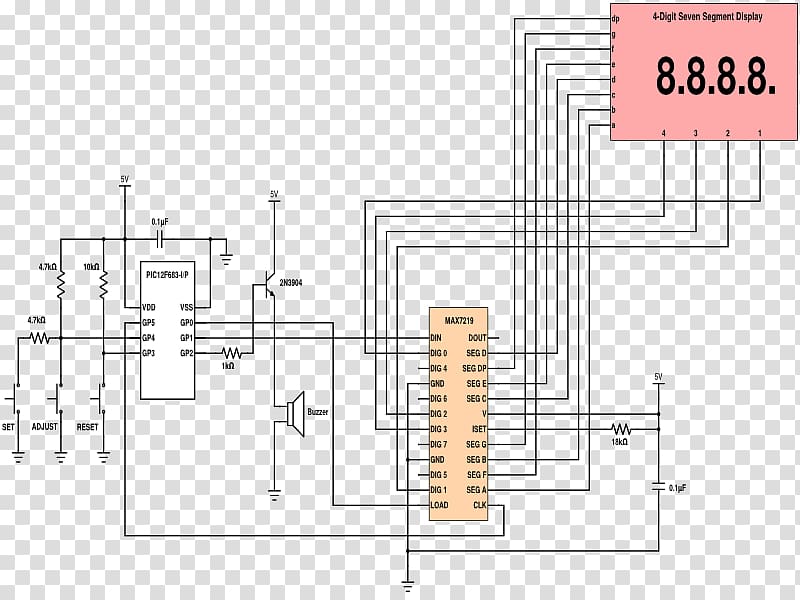 Timer Electronic circuit Countdown Schematic Circuit diagram, design transparent background PNG clipart